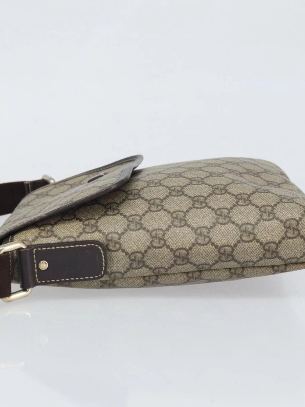 GUCCI GG Supreme Shoulder Bag PVC Beige Gold 223666 Auth 170370 - Picture 4 of 16